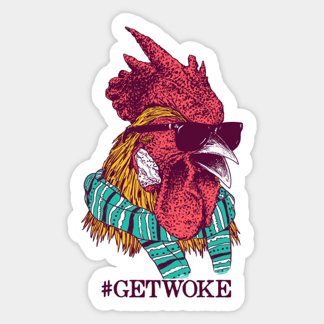 Get Woke Sticker by Hillary White Rabbit